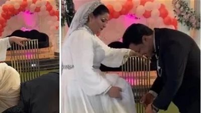 عريس مصري يثير الجدل في حفل زفافه