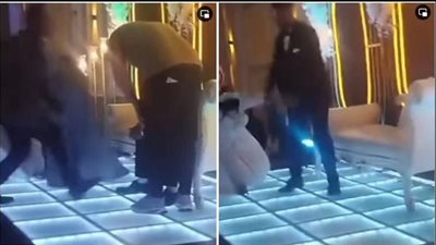 فعل صاډم من عريس لعروسته على الكوشة أمام الجميع
